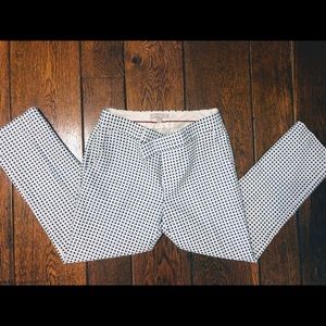 Banana Rebuplic Polka Dot Navy & Cream Pants